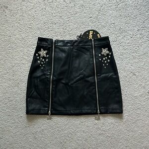 NWT Horoscopez faux leather mini skirt